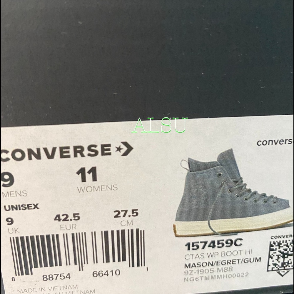 Converse Ctas WP Men’s Boot High Nubuck Grey - Picture 11 of 11